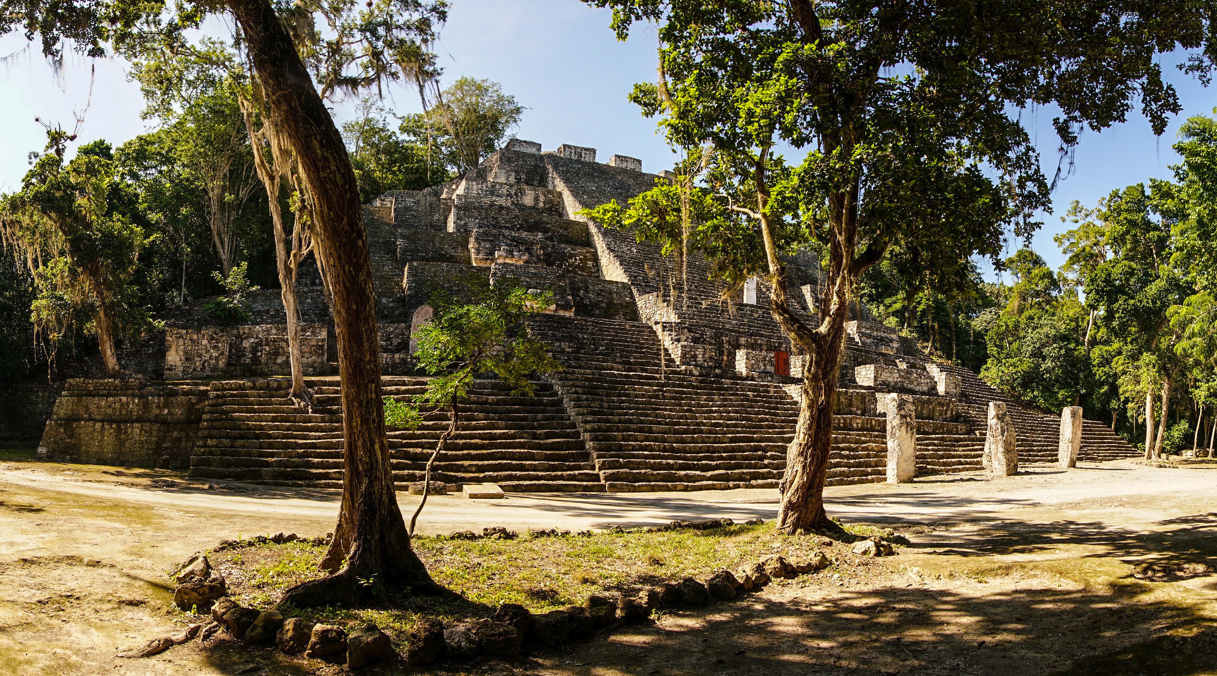 Calakmul Maya tempel in Mexico